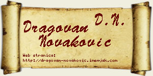 Dragovan Novaković vizit kartica
